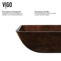 VIGO Rectangular Glass Vessel Bathroom Sink In Russet With Faucet Set In Oil Rubbed Bronze -Master Locks Shop 0122866af243e37422303746cc5c0764 c6d91c62 1e17 4514 ab42 9e1d8e1529dd 1800x1800