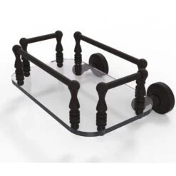 Allied Brass Waverly Place Collection Wall Mounted Glass Guest Towel Tray In Oil Rubbed Bronze