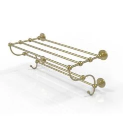 Allied Brass Prestige Skyline Satin Brass Wall Mount Towel Rack