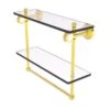Allied Brass Pacific Grove Polished Brass 2-Tier Brass Wall Mount Bathroom Shelf