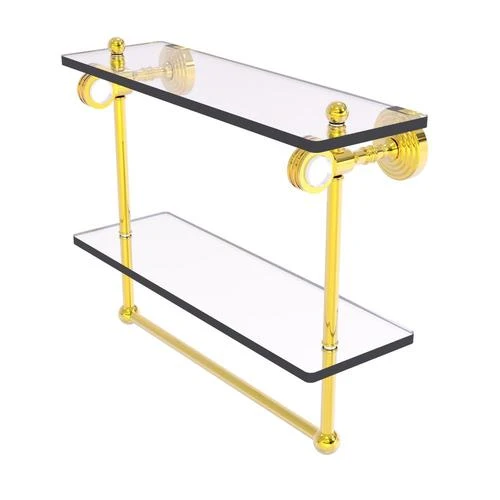 Allied Brass Pacific Grove Polished Brass 2-Tier Brass Wall Mount Bathroom Shelf 3 Allied Brass Pacific Grove Polished Brass 2-Tier Brass Wall Mount Bathroom Shelf