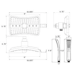 4-spray 9 In. Dual Shower Head And Handheld Shower Head In Chrome 20 4-spray 9 In. Dual Shower Head And Handheld Shower Head In Chrome -Master Locks Shop 0186c7788ce929837178018f70e97e9f 1800x1800