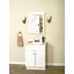 Early American 22-1/4 In. W X 27 In. H X 5-7/8 In. D Framed Surface-Mount Bathroom Medicine Cabinet In White 6 Early American 22-1/4 In. W X 27 In. H X 5-7/8 In. D Framed Surface-Mount Bathroom Medicine Cabinet In White -Master Locks Shop 01b3fa4deacf9a11fa40909ff7e30e67 1800x1800