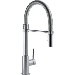 Trinsic Pro Single-Handle Pull-Down Sprayer Kitchen Faucet With Touch2O Technology And Spring Spout In Arctic Stainless -Master Locks Shop 0247e522b346af4f7c48158f48836e8e 1800x1800