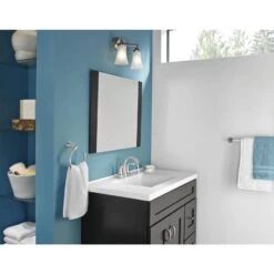 Moen Oxby Spot Resist Brushed Nickel 2-handle 4-in Centerset WaterSense Bathroom Sink Faucet With Drain -Master Locks Shop 026508262924 05103530 1800x1800