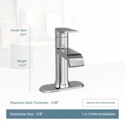 Moen Genta Brushed Nickel 1-handle Single Hole WaterSense Bathroom Sink Faucet With Drain -Master Locks Shop 026508290125 17838080 1800x1800