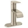 Moen Genta Brushed Nickel 1-handle Single Hole WaterSense Bathroom Sink Faucet With Drain -Master Locks Shop 026508290125 17838091 1800x1800