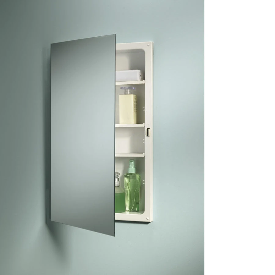 Jensen Horizon 16-in X 22-in Rectangle Recessed Mirrored Medicine Cabinet 3 Jensen Horizon 16-in X 22-in Rectangle Recessed Mirrored Medicine Cabinet