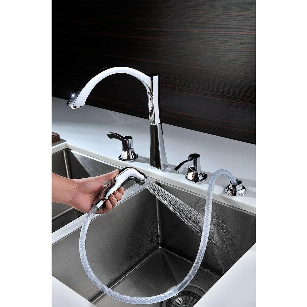 Soave Series 2-Handle Standard Kitchen Faucet In Polished Chrome 7 Soave Series 2-Handle Standard Kitchen Faucet In Polished Chrome - Image 5