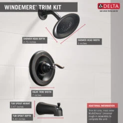 Delta Windemere Oil Rubbed Bronze 1-Handle Bathtub And Shower Faucet 16 Delta Windemere Oil Rubbed Bronze 1-Handle Bathtub And Shower Faucet -Master Locks Shop 034449624244 05431479 1800x1800