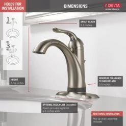 Delta Lahara Touch2Oxt Stainless 1-handle Single Hole/4-in Centerset WaterSense Bathroom Sink Faucet With Drain 24 Delta Lahara Touch2Oxt Stainless 1-handle Single Hole/4-in Centerset WaterSense Bathroom Sink Faucet With Drain -Master Locks Shop 034449643153 12171406 1800x1800