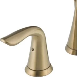 Delta Lahara Champagne Bronze 2-handle Widespread WaterSense Bathroom Sink Faucet With Drain