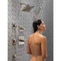 Delta Universal Showering Components Stainless 5-Spray Handheld Shower 1.75-GPM (6.6-LPM) -Master Locks Shop 034449719780 12171380 1800x1800