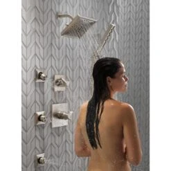 Delta Universal Showering Components Stainless 5-Spray Handheld Shower 1.75-GPM (6.6-LPM) -Master Locks Shop 034449719780 12171385 1800x1800