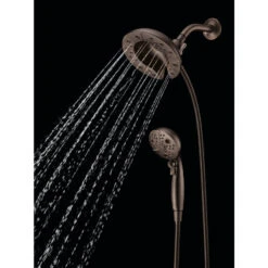 Delta In2ition W/H2Okinetic Venetian Bronze 5-Spray Dual Shower Head 1.75-GPM (6.6-LPM) -Master Locks Shop 034449779661 05249094 1800x1800