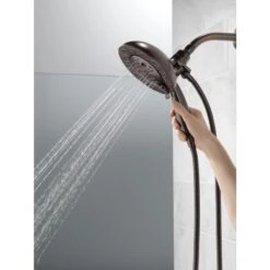 Delta In2ition W/H2Okinetic Venetian Bronze 5-Spray Dual Shower Head 1.75-GPM (6.6-LPM) -Master Locks Shop 034449779661 12315128 1800x1800