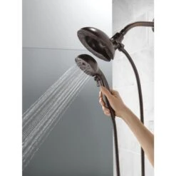 Delta In2ition W/H2Okinetic Venetian Bronze 5-Spray Dual Shower Head 1.75-GPM (6.6-LPM) -Master Locks Shop 034449779661 12315131 1800x1800