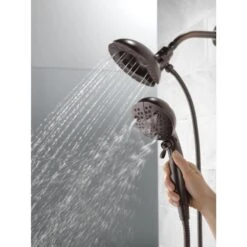 Delta In2ition W/H2Okinetic Venetian Bronze 5-Spray Dual Shower Head 1.75-GPM (6.6-LPM) -Master Locks Shop 034449779661 12315132 1800x1800