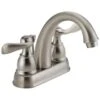 Delta Windemere Brushed Nickel 2-Handle 4-in Centerset WaterSense Bathroom Sink Faucet With Drain -Master Locks Shop 034449810326 1800x1800