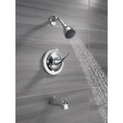 Delta Foundations Chrome 1-Handle Bathtub And Shower Faucet With Valve