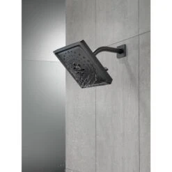 Delta Universal Showering Components Matte Black 3-Spray Rain Shower Head 1.75-GPM (6.6-LPM) -Master Locks Shop 034449838092 12168241 1800x1800