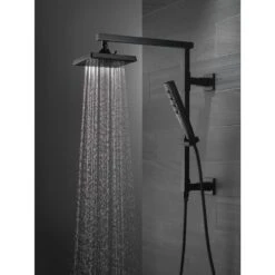 Delta Universal Showering Components Matte Black 3-Spray Rain Shower Head 1.75-GPM (6.6-LPM) -Master Locks Shop 034449838092 12168242 1800x1800