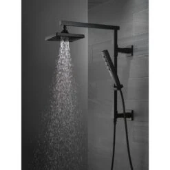 Delta Universal Showering Components Matte Black 3-Spray Rain Shower Head 1.75-GPM (6.6-LPM) -Master Locks Shop 034449838092 12168243 1800x1800