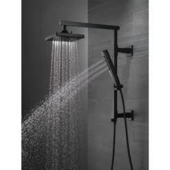 Delta Universal Showering Components Matte Black 3-Spray Rain Shower Head 1.75-GPM (6.6-LPM) -Master Locks Shop 034449838092 17105913 1800x1800