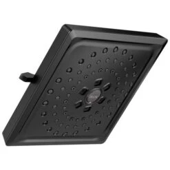 Delta Universal Showering Components Matte Black 3-Spray Rain Shower Head 1.75-GPM (6.6-LPM) -Master Locks Shop 034449838092xl 1800x1800