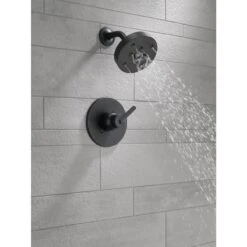 Delta Trinsic Matte Black 1-Handle Shower Faucet