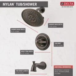 Delta Mylan Venetian Bronze 1-Handle Bathtub And Shower Faucet -Master Locks Shop 034449855907 09597884 1800x1800