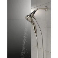 Delta Universal Showering Components Brushed Nickel 6-Spray Handheld Shower 1.75-GPM (6.6-LPM) -Master Locks Shop 034449864336 10611935 1800x1800