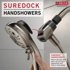 Delta Universal Showering Components Brushed Nickel 6-Spray Handheld Shower 1.75-GPM (6.6-LPM) -Master Locks Shop 034449864336 10611938 1800x1800