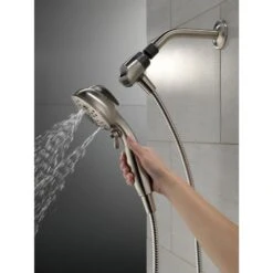 Delta Universal Showering Components Brushed Nickel 6-Spray Handheld Shower 1.75-GPM (6.6-LPM) -Master Locks Shop 034449864336 12165946 1800x1800
