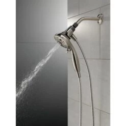 Delta Universal Showering Components Brushed Nickel 6-Spray Handheld Shower 1.75-GPM (6.6-LPM) -Master Locks Shop 034449864336 12165948 1800x1800