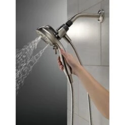 Delta Universal Showering Components Brushed Nickel 6-Spray Handheld Shower 1.75-GPM (6.6-LPM) -Master Locks Shop 034449864336 12165950 1800x1800