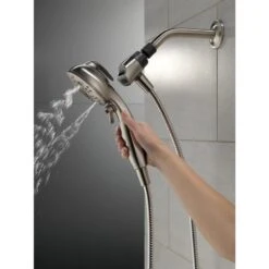 Delta Universal Showering Components Brushed Nickel 6-Spray Handheld Shower 1.75-GPM (6.6-LPM) -Master Locks Shop 034449864336 12165951 1800x1800