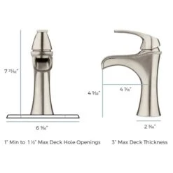 Pfister Jaida Brushed Nickel 1-handle Single Hole/4-in Centerset WaterSense Bathroom Sink Faucet With Drain 24 Pfister Jaida Brushed Nickel 1-handle Single Hole/4-in Centerset WaterSense Bathroom Sink Faucet With Drain -Master Locks Shop 038877604090 14938017 1800x1800