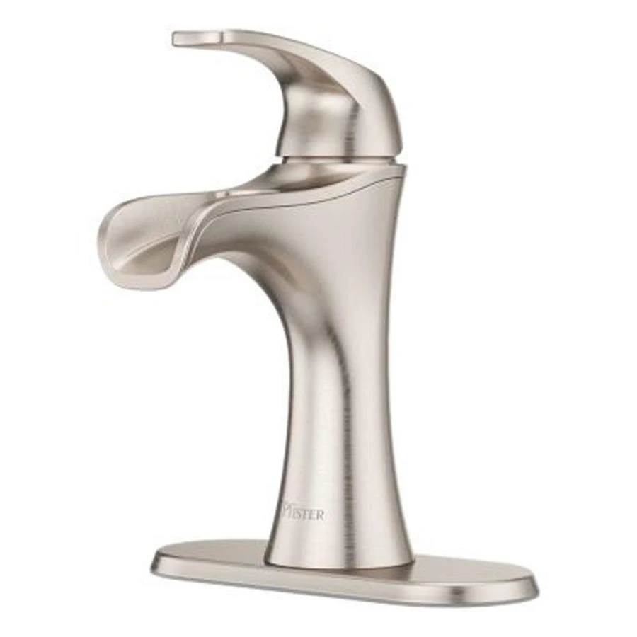 Pfister Jaida Brushed Nickel 1-handle Single Hole/4-in Centerset WaterSense Bathroom Sink Faucet With Drain 9 Pfister Jaida Brushed Nickel 1-handle Single Hole/4-in Centerset WaterSense Bathroom Sink Faucet With Drain - Image 7