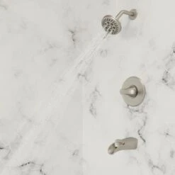 Pfister Jaida Spot Defense Brushed Nickel 1-handle Bathtub And Shower Faucet With Valve -Master Locks Shop 038877637579 09999570 1800x1800