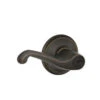 Schlage F51 Flair Flair Aged Bronze Reversible Keyed Entry Door Handle