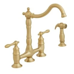 Lyndhurst 2-Handle Bridge Kitchen Faucet With Side Sprayer In Brushed Nickel 19 Lyndhurst 2-Handle Bridge Kitchen Faucet With Side Sprayer In Brushed Nickel -Master Locks Shop 0461dd590dcca51bd272f41b8ac17fef 1800x1800