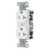 Hubbell White 20-Amp Duplex Residential/Commercial (10-Pack) Outlet