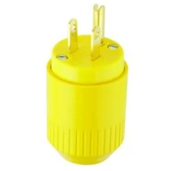 Hubbell 15-Amp-Volt Yellow 3-Wire Grounding Plug