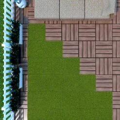 Ottomanson Ottomanson Evergreen Artificial Turf Interlocking Grass Tiles, 12" X 12" 6 Pack, Green -Master Locks Shop 07144a8f34097b6950f09c06727019d2 1800x1800