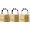 Master Lock 3-Pack 1.55-in Brass Keyed Padlock
