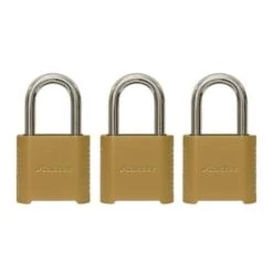 Master Lock 3-Pack 2-in Zinc Combination Padlock