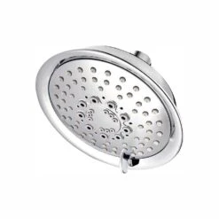 Universal 5-Spray 5.66 In. Single Wall Mount Low Flow Fixed Rain Shower Head In Polished Chrome