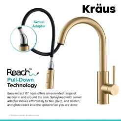 Oletto Single-Handle Pull-Down Sprayer Kitchen Faucet In Gold -Master Locks Shop 08f8e5cabb1fc187cc3bd74b403e78f3 1800x1800