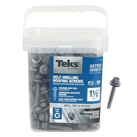 Teks #12 X 1-1/2-in Zinc-Plated Zinc-Plated Self-Drilling Roofing Screws (300-Count) 3 Teks #12 X 1-1/2-in Zinc-Plated Zinc-Plated Self-Drilling Roofing Screws (300-Count)